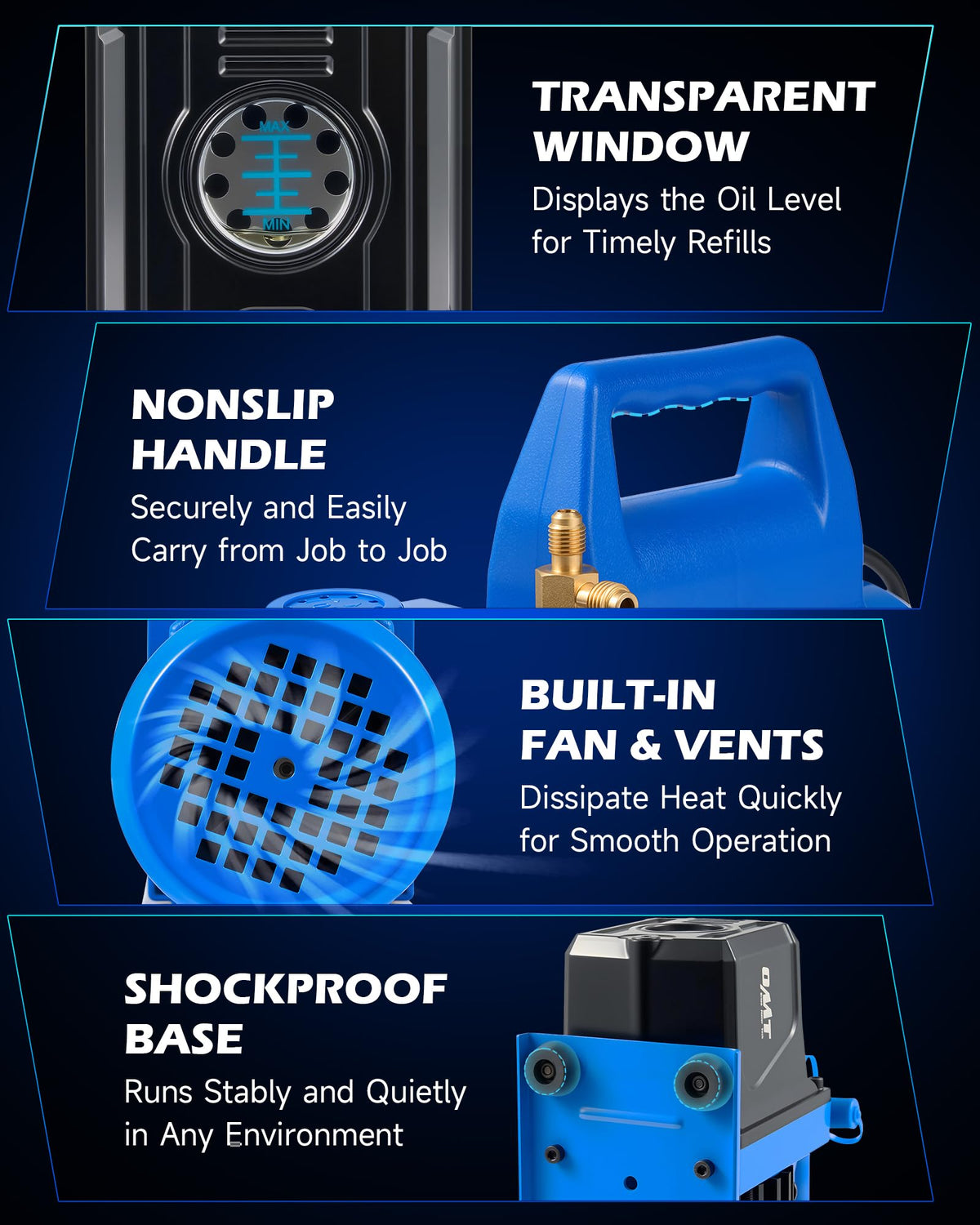 Orion Motor Tech next to a hand showing scale and portable size advantage