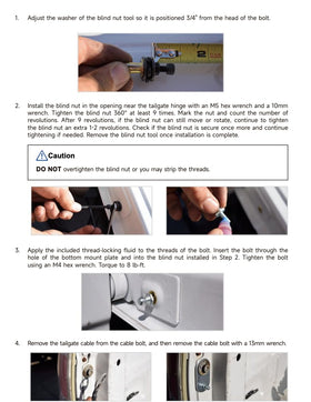 Orion Motor Tech tailgate shock beside a hand showing compact scale