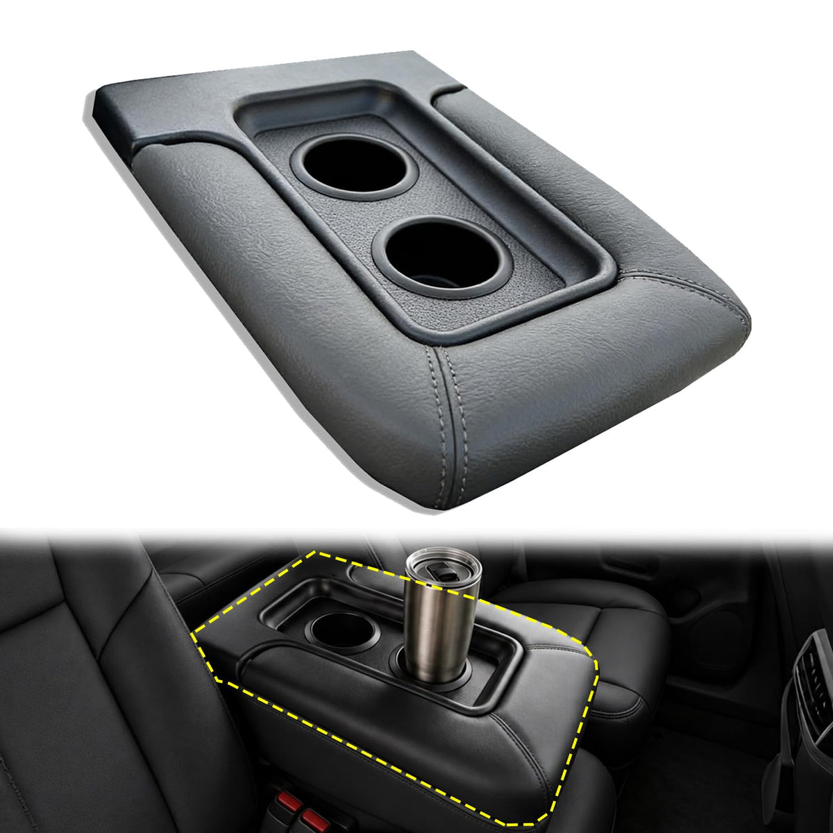 ORIVIN center console lid front profile showing fit and restored appearance