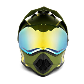 Orthrus front view full-face helmet showing protection and fit