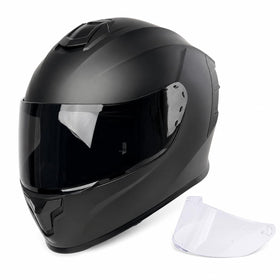 Orthrus helmet front view showing full-face protection and streamlined look