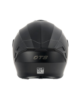 Orthrus helmet clear visor installed for nighttime visibility