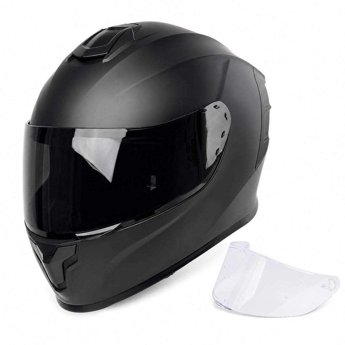 Orthrus helmet front view showing full-face coverage and safety