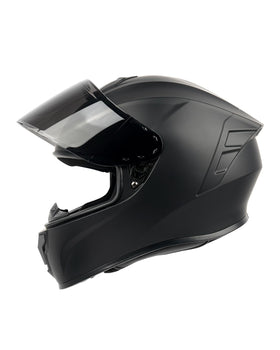 Orthrus helmet dual visors displayed for day and night riding