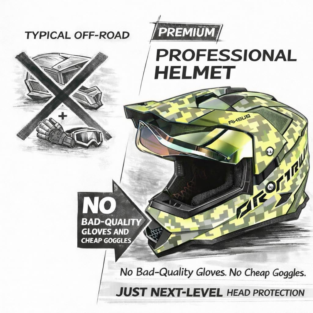 Orthrus helmet beside bike and gear showing ready-for-ride convenience