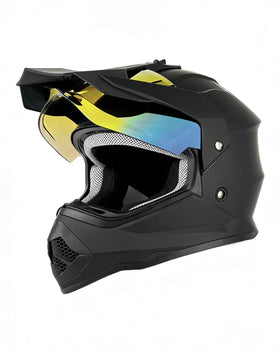 Orthrus side profile with sun visor highlighting glare reduction benefit