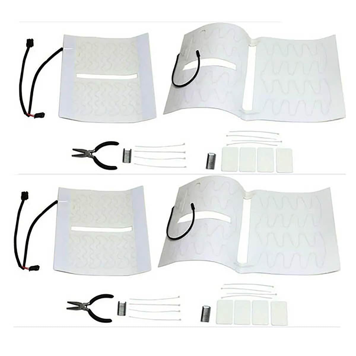 OSCTAUS front view of full heater kit showing four pads and hardware for easy replacement