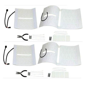 OSCTAUS front view of full heater kit showing four pads and hardware for easy replacement