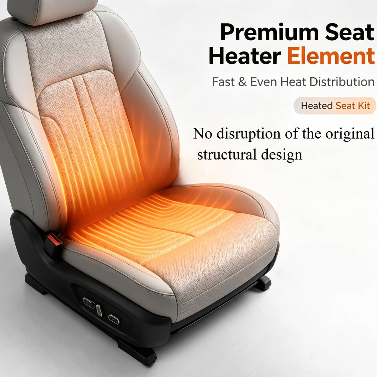 OSCTAUS lifestyle shot of truck front seat interior restored with heated seats
