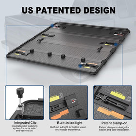 OSIAS quarter-fold open view illustrating easy partial bed access