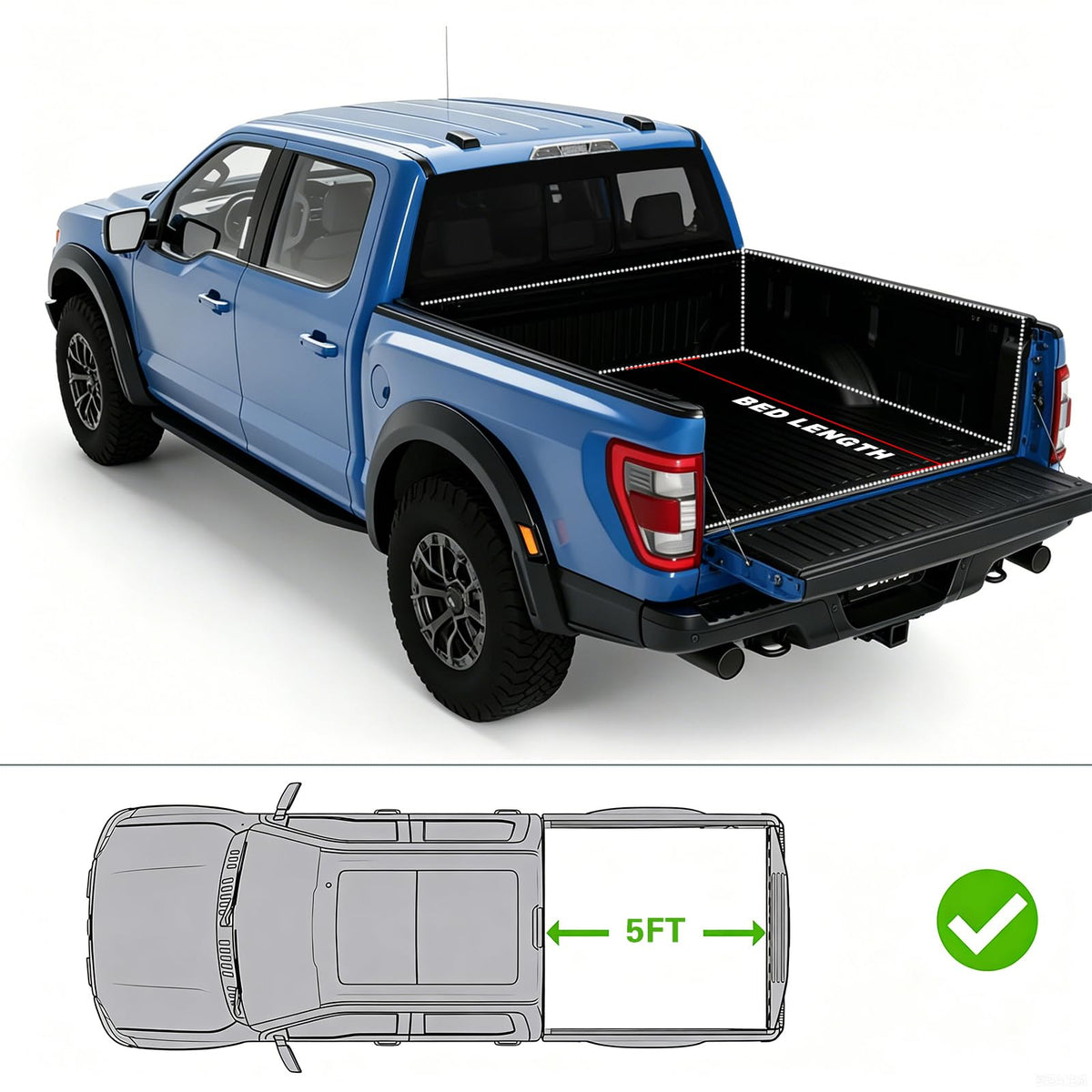 OSIAS side profile installed on Nissan Frontier highlighting low-profile fit
