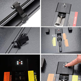 OSIAS tailgate locked security shot emphasizes secure storage and theft deterrence