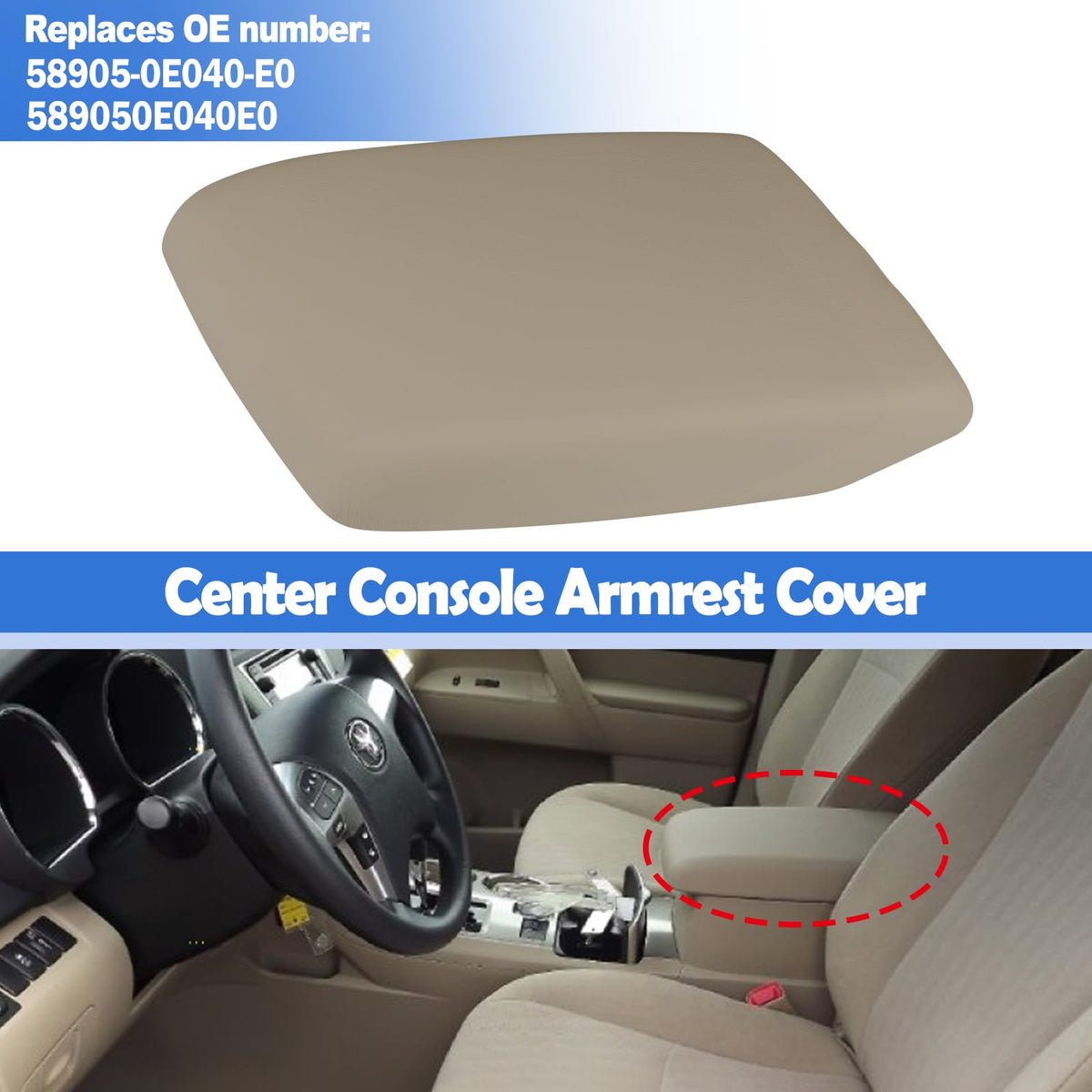 Osompar armrest installed in Highlander demonstrating improved cabin appearance