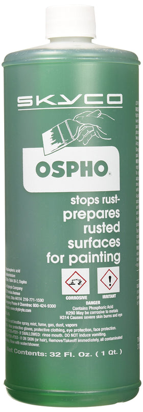 Ospho 605 front label showing product size and treatment identity for easy selection