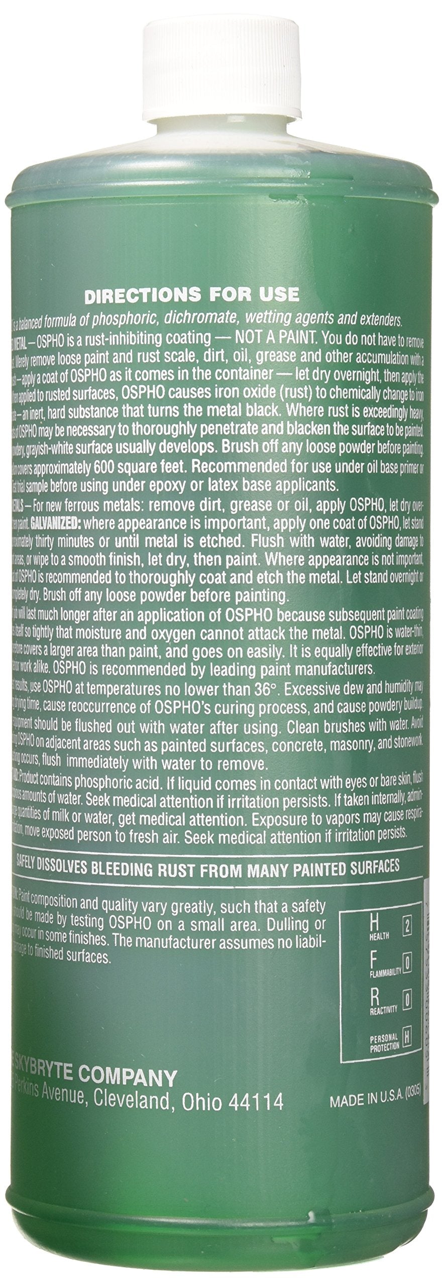 Ospho 605 treated metal close-up revealing hard, paint-ready surface for better adhesion