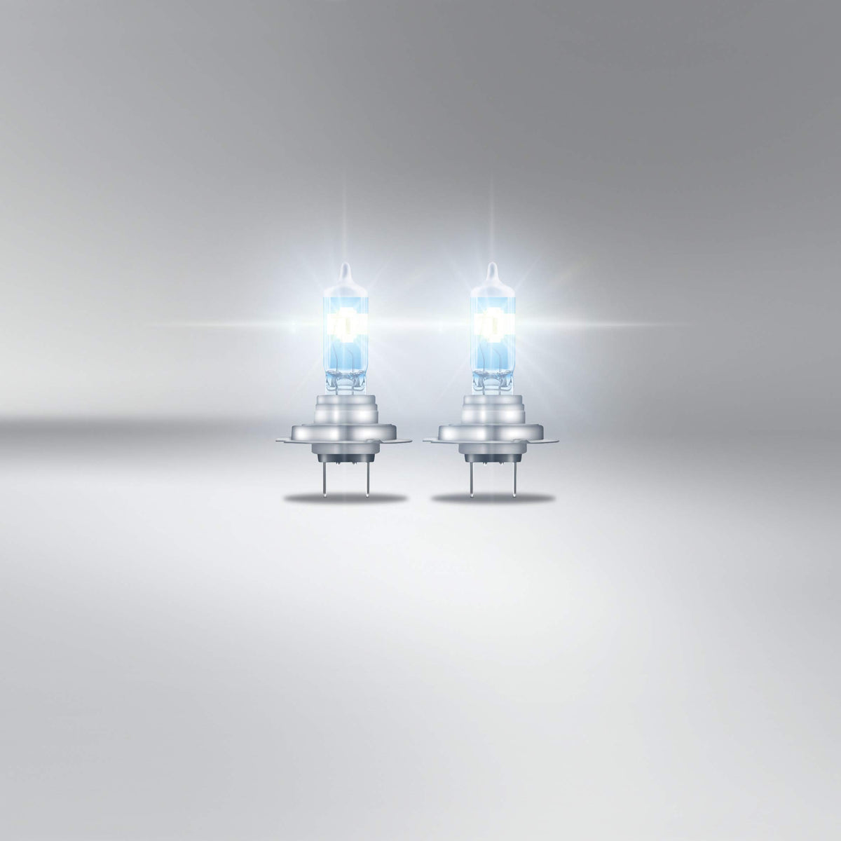 OSRAM beam illuminating road at night demonstrating extended 150m visibility