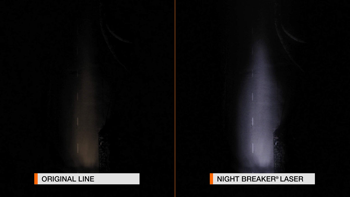 OSRAM NIGHT BREAKER LASER H11 plastic-free hanging folding box emphasizing sustainability