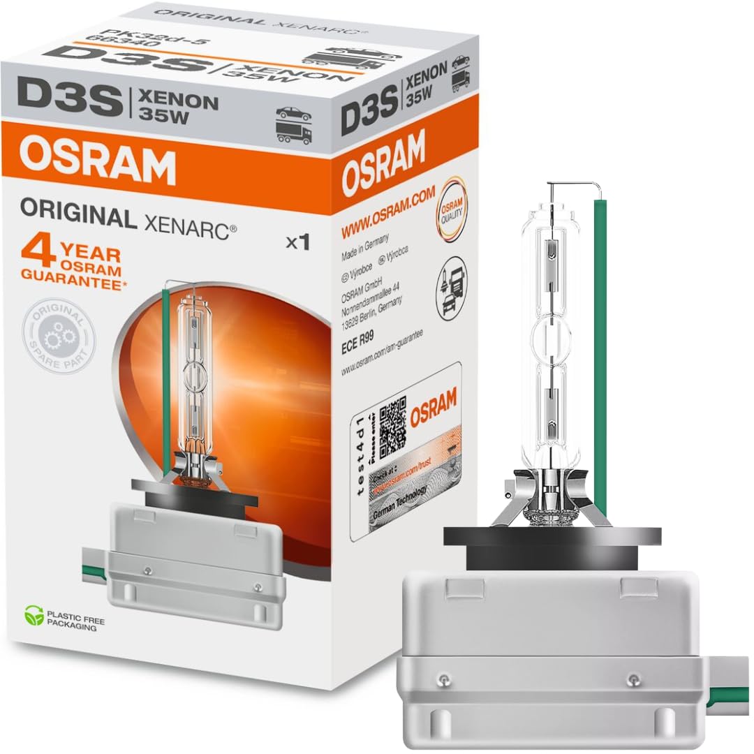 OSRAM Xenarc front packaging showing label and security features for reassurance