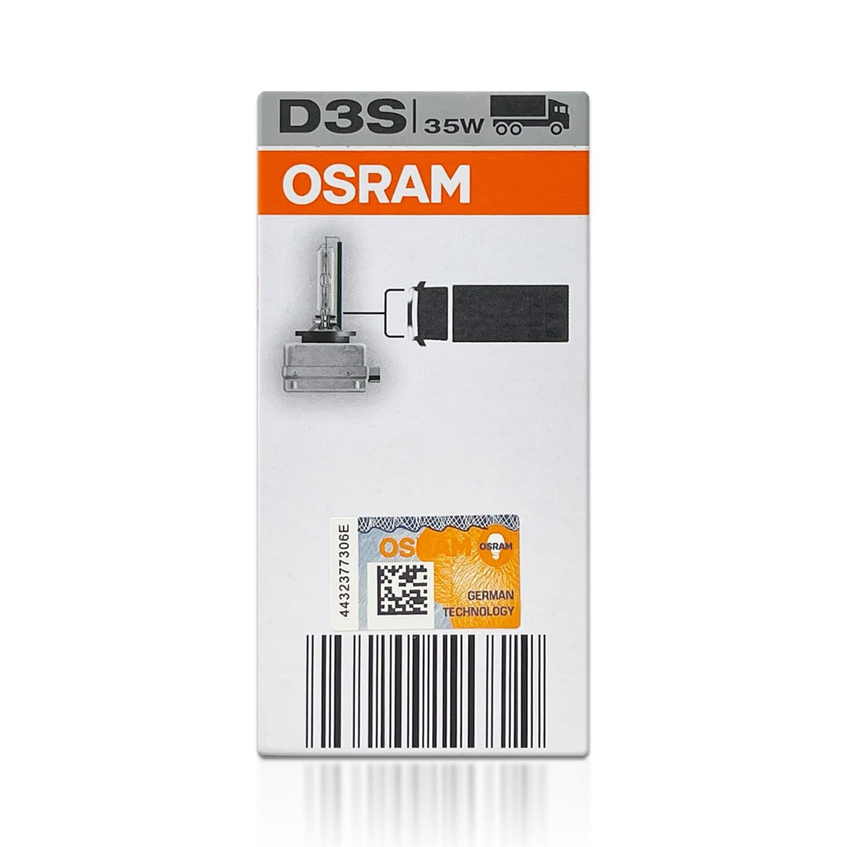 OSRAM Xenon glass arc tube detail highlighting consistent light quality