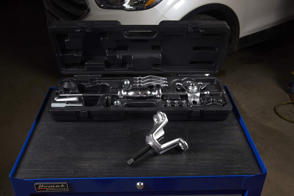 OTC rear axle puller closeup enabling flange-type axle removal