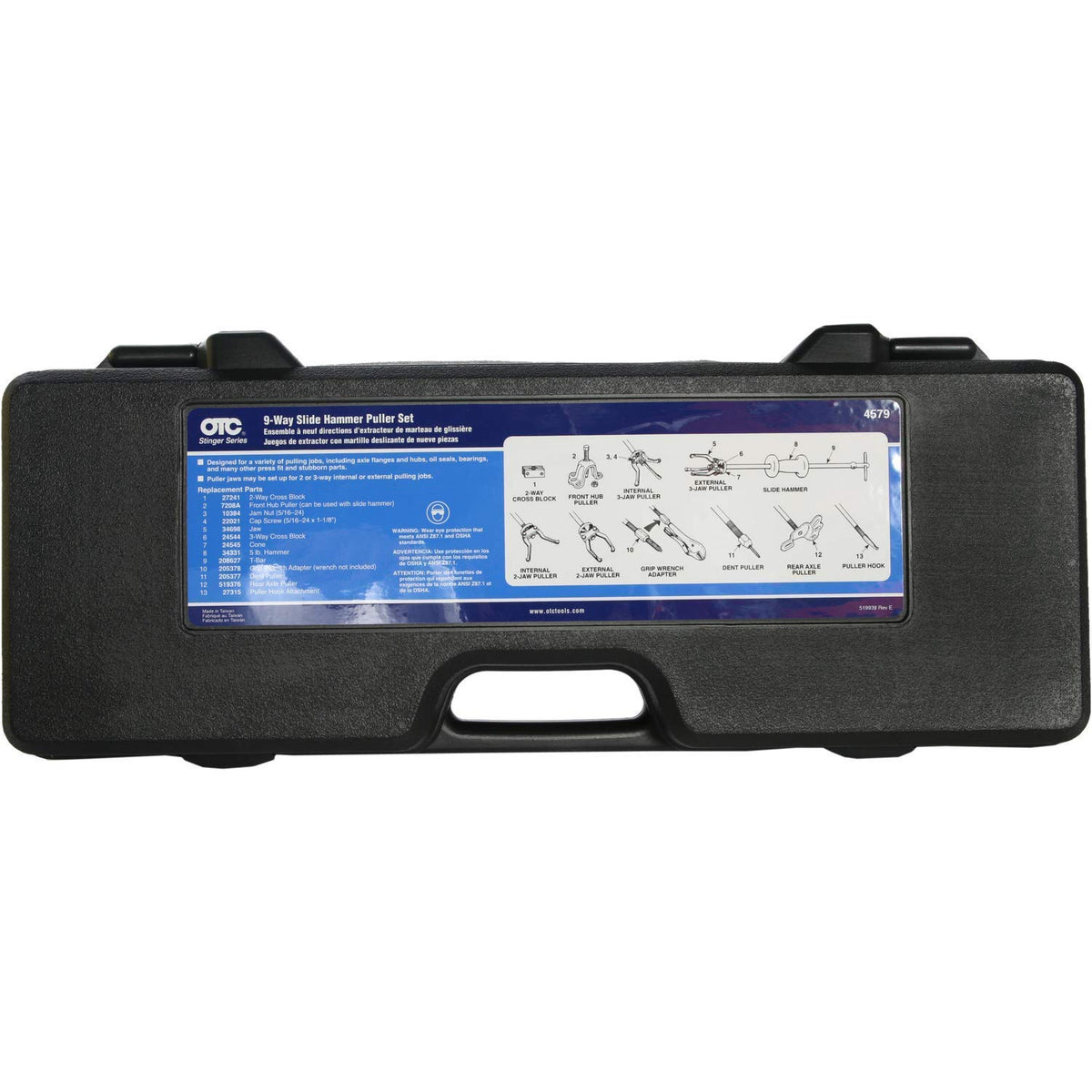 OTC 5 lb slide hammer close-up delivering controlled extraction force