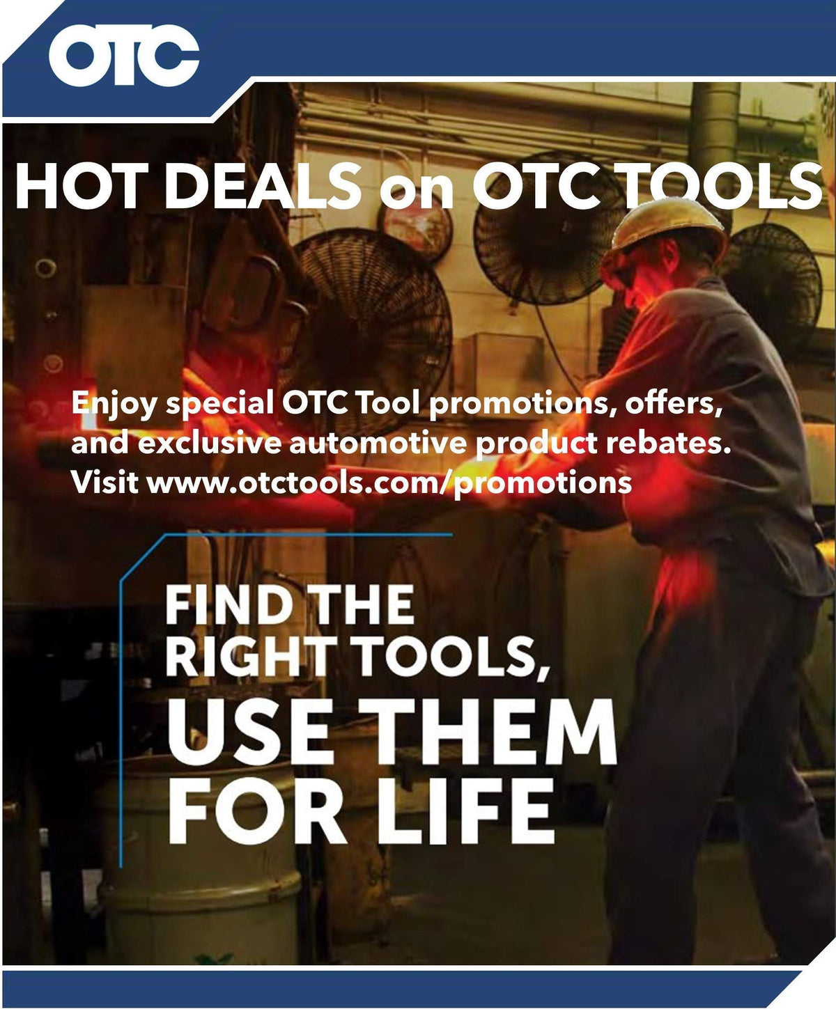 OTC threaded attachment detail showing 5/8"-18 compatibility benefit