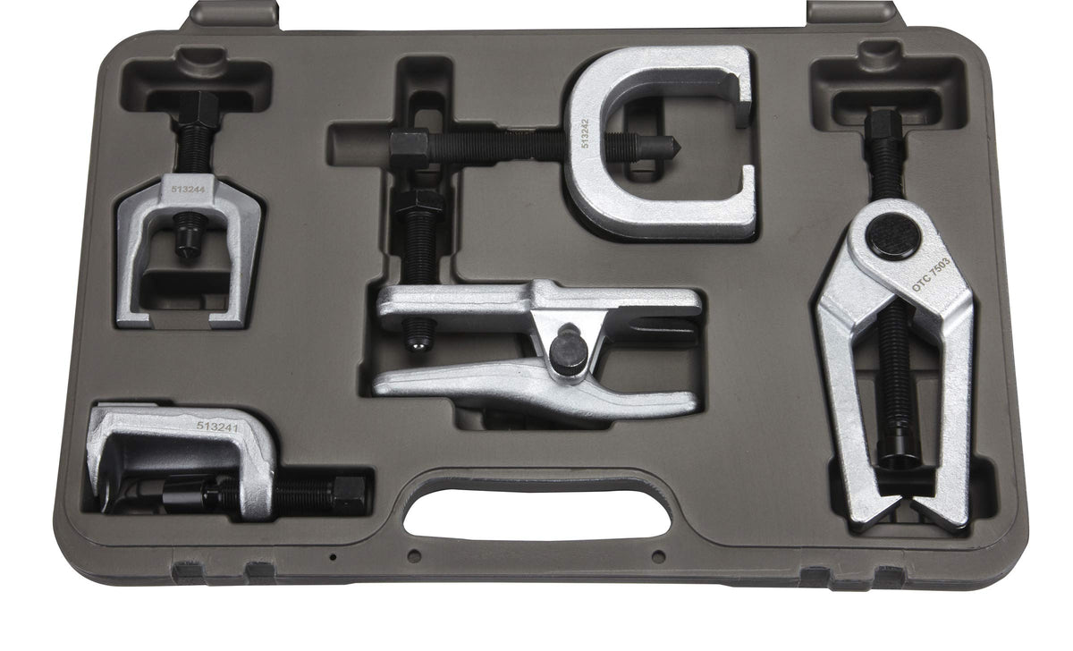 OTC 6295 kit in case front view showing organized tools and quick access