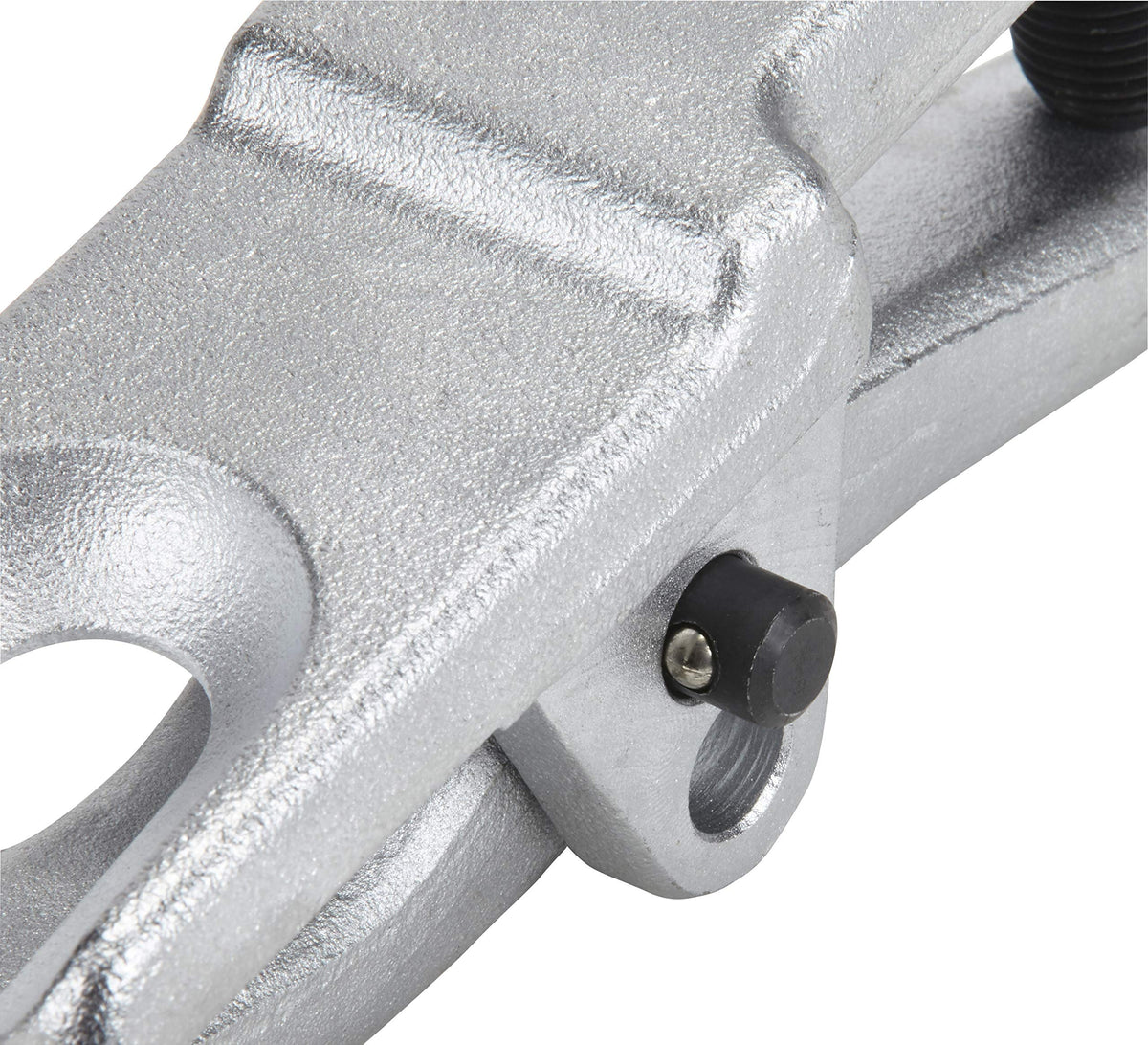 OTC tool being used to remove a tie rod demonstrating controlled, safe extraction