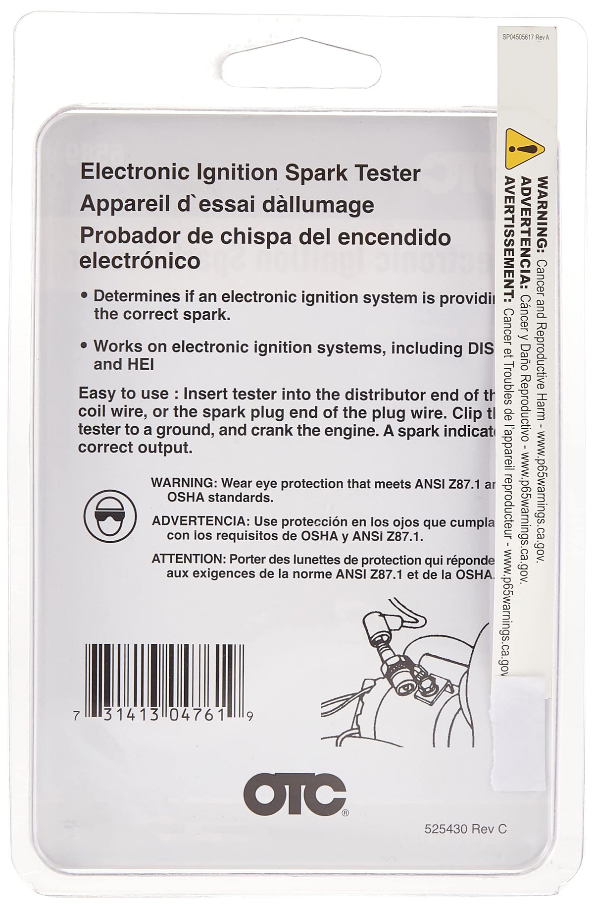 OTC 6589 in use clipped to engine ground while cranking for accurate diagnosis