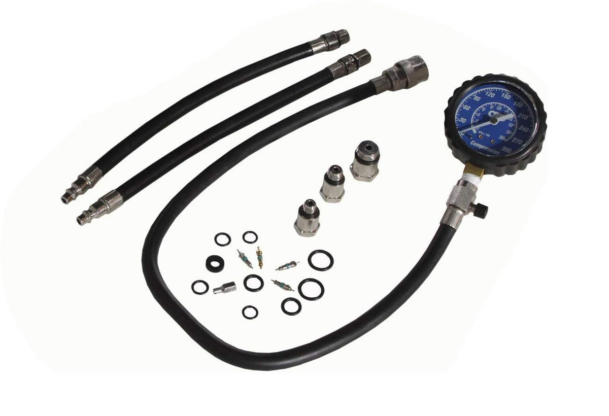 OTC flex hose attached in engine bay allowing clear gauge placement