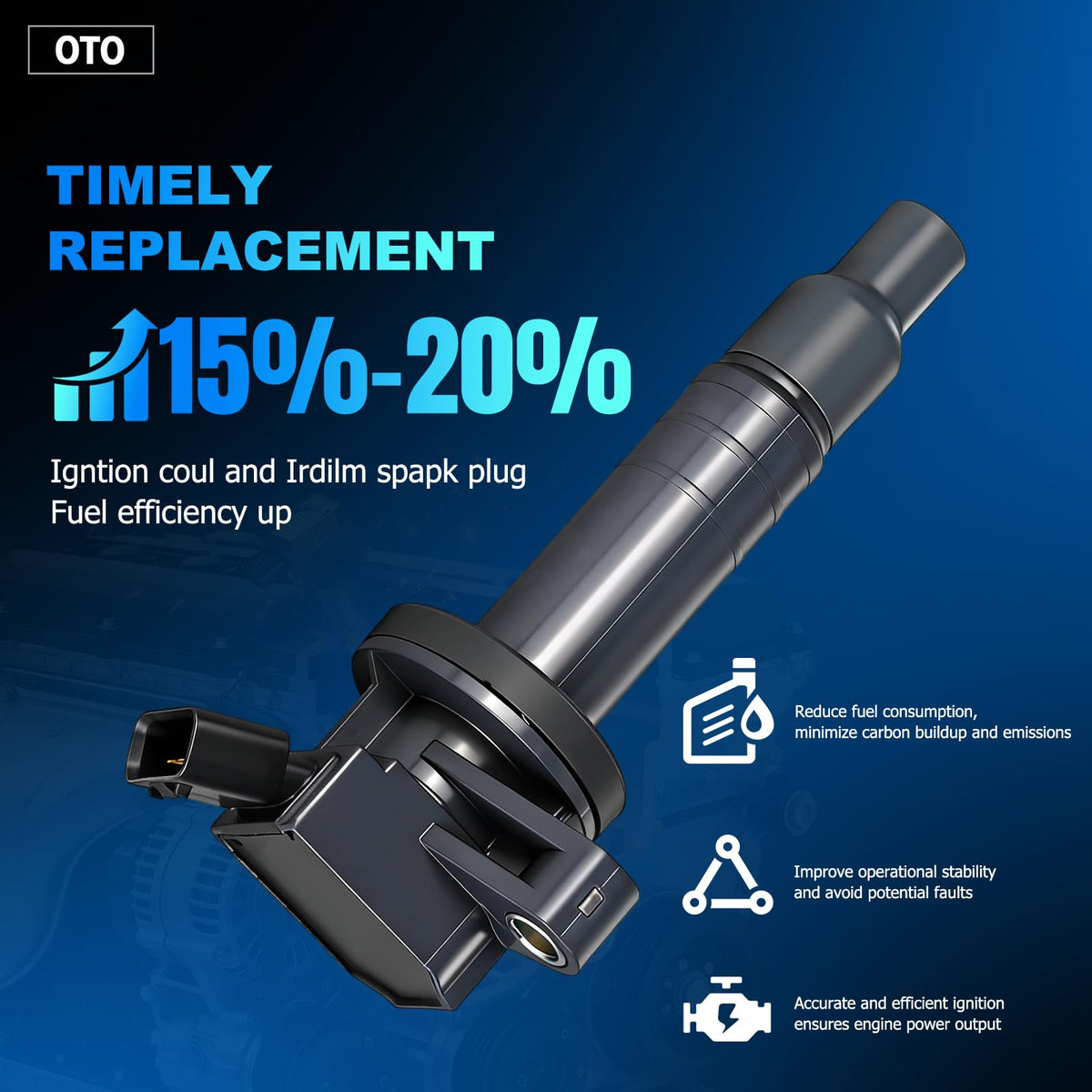 OTO-KAUTOPARTS kit installed in engine bay illustrating proper fit and improved combustion