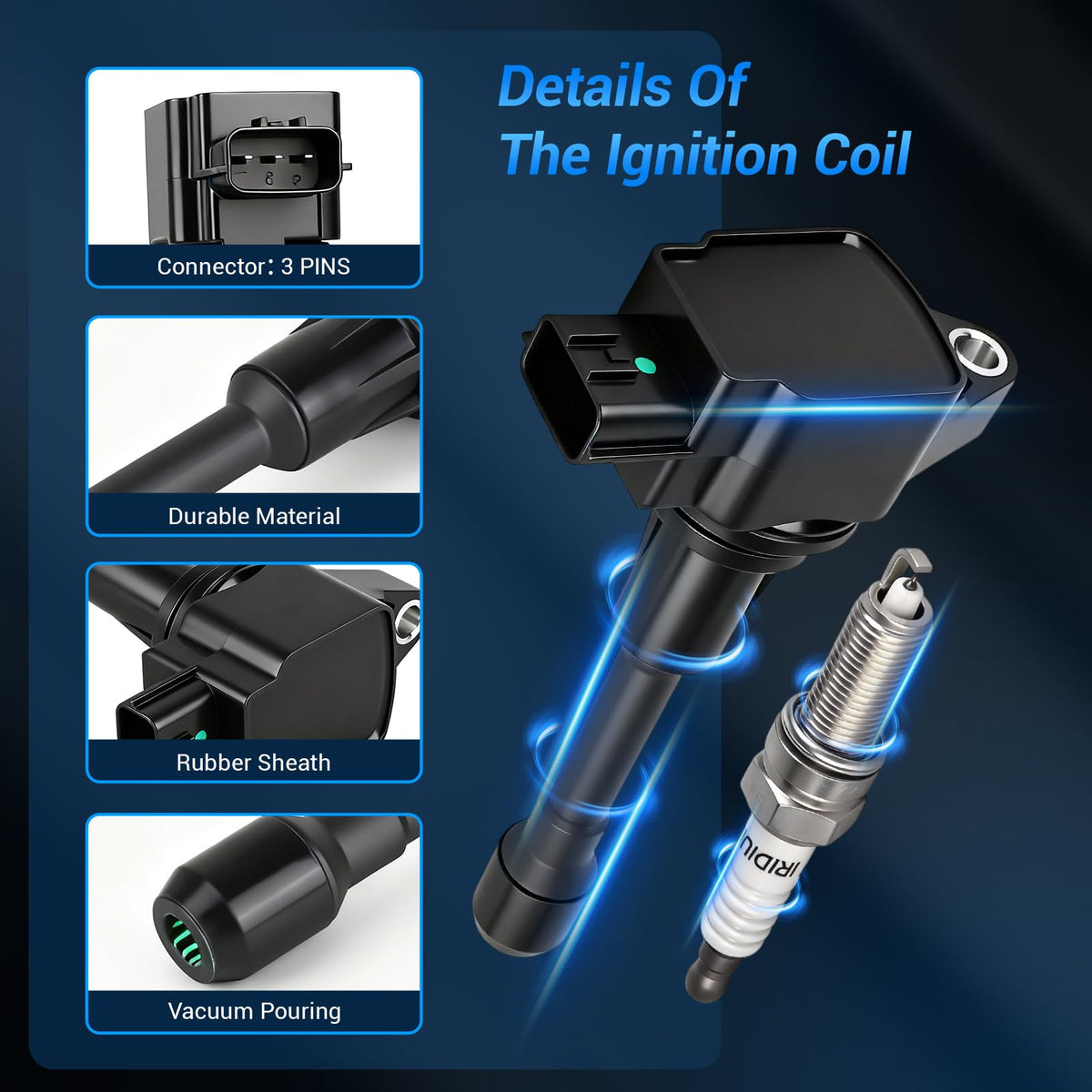 OTO-KAUTOPARTS full kit layout with coils and plugs organized for quick installation