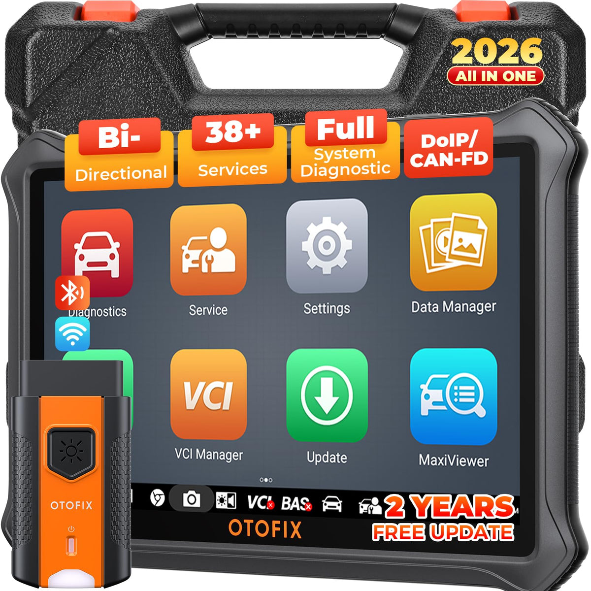 OTOFIX D1 Lite front display showing diagnostics and quick benefit of clear readouts