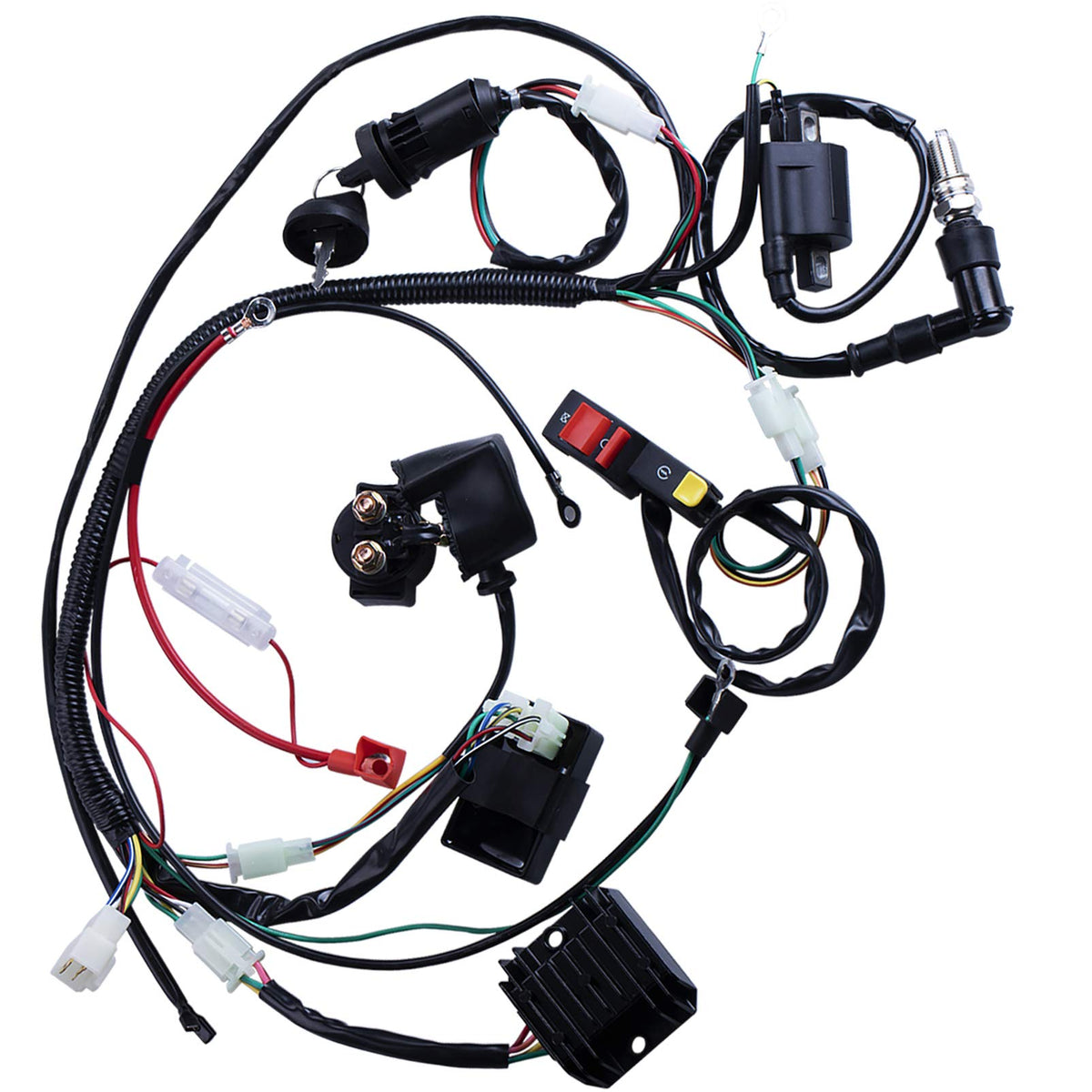 OTOHANS AUTOMOTIVE harness installed on ATV demonstrating neat fit and restored function