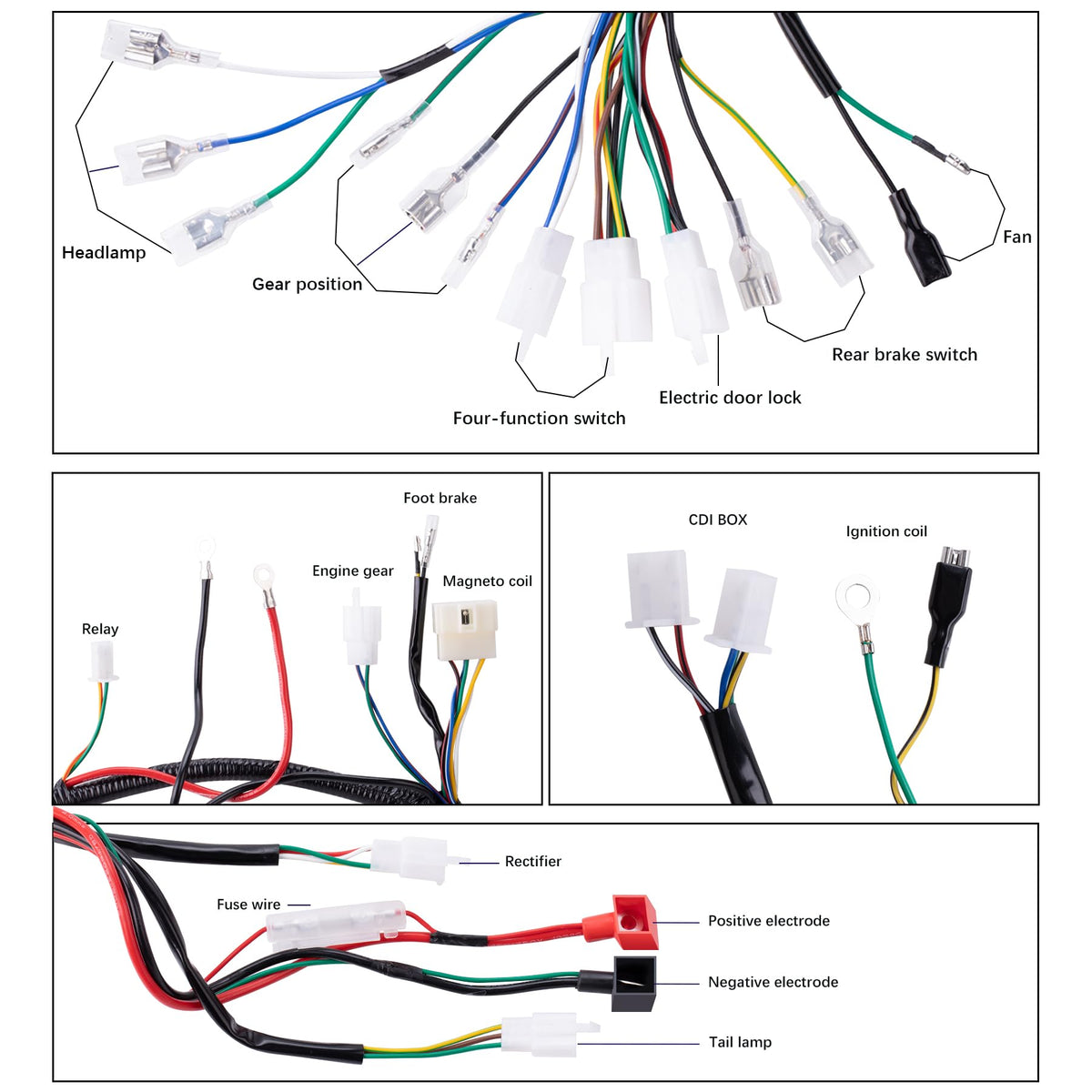 OTOHANS AUTOMOTIVE harness beside ruler showing scale for correct size selection