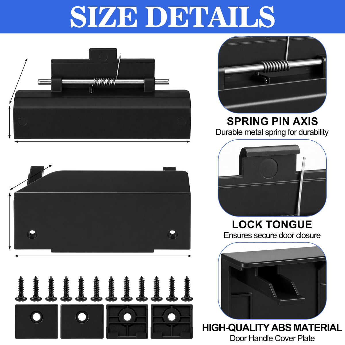Close-up of Otoolling latch profile highlighting durable ABS construction benefit