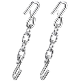 Otoolling front view of 2-piece trailer chain kit showing hooks and links for reliable towing