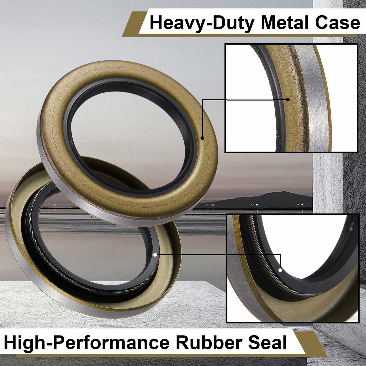 Otoolling seals on workbench in garage scene aiding DIY axle maintenance