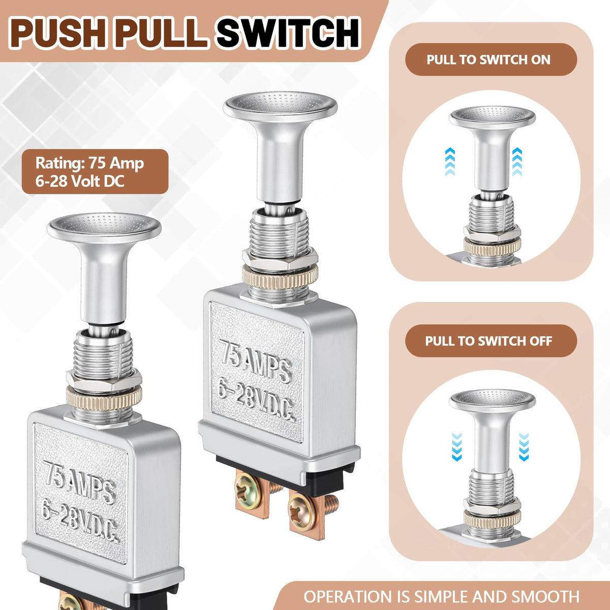 Otoolling switch installed in a vehicle dashboard illustrating compact fit and easy access