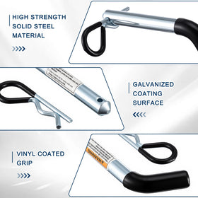 Otoolling tapered pin end and zinc-coated shaft illustrating easy insertion
