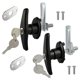 OTTOPO front view of T-handle locks showing fit and secure grip