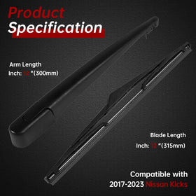 OTUAYAUTO 312mm natural rubber blade closeup highlighting smooth contact and streak reduction