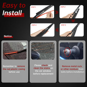 OTUAYAUTO kit laid out showing arm, blade, cover, and instruction manual for fast install