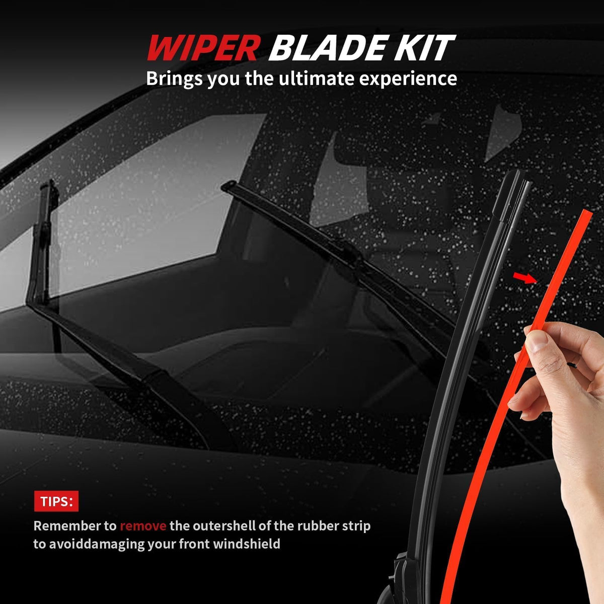 OTUAYAUTO blades installed on a Silverado windshield improving road visibility
