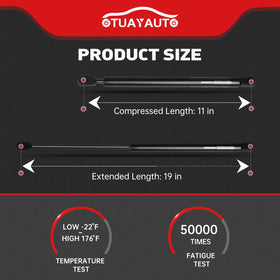 OTUAYAUTO extended 19-inch strut measured for correct fit benefit