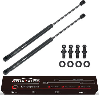 OTUAYAUTO front hood struts pack showing product and benefits
