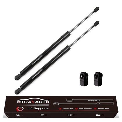 OTUAYAUTO front packaging showing hood struts and included pair for easy replacement