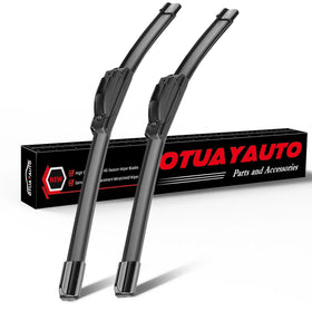OTUAYAUTO front-packaging view showing two 22 inch blades, ready to replace originals for safety