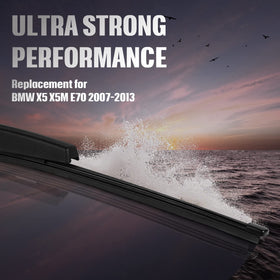 OTUAYAUTO installed on BMW X5 rear window improving visibility in wet conditions
