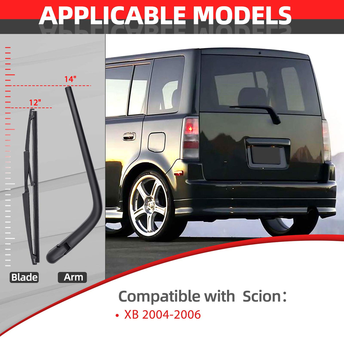 OTUAYAUTO installed on Scion xB rear window demonstrating correct fit